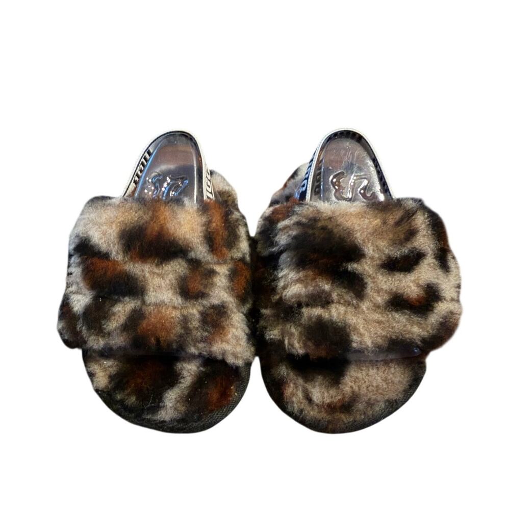 UGG Fluff Yeah Slide Sandals – Animal Print – Toddler M 04/05